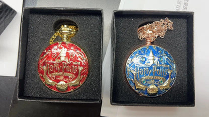 Anime Harry Pocket Watch Potter Cosplay Music Pocket Watch Quartz Pendant Clock Toys
