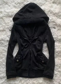2026 Autumn New Fashion Metal Buckle Design Shoulder Strap Denim Short Jacket For Women High Street Coat Female