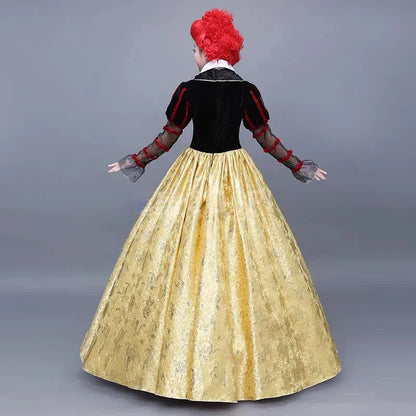 Custom Made New High Quality Alice in Wonderland The Red Queen Costume Dress Adult Women Halloween Cosplay Costume