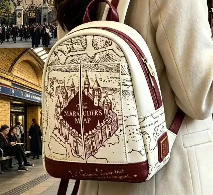 Loungefly Harries Cosplay Backpack Pottered Womens Double Strap Shoulder Bag Purse Mini Backpack