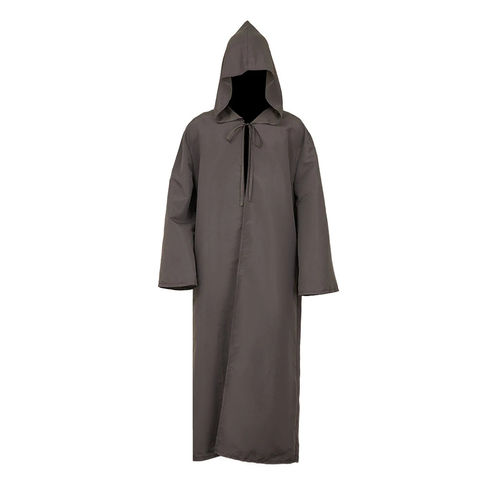 Knight Cosplay Men's Medieval Cape with Hood Costume TV Jedi Roleplay Cloak Retro Clothing Din Djarin Outfits Halloween Clothes