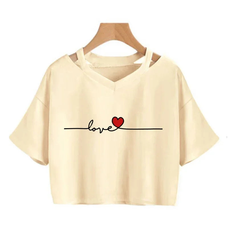 2000s Y2k Print Women Tee Shirt Harajuku Gothic Cropped Mange Tshirt Funny Graphic T-shirt Korean Style Casual Crop Tops Female