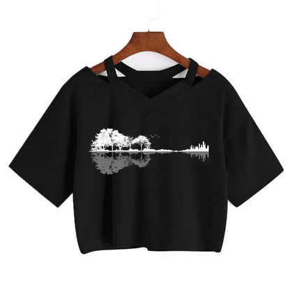 2000s Y2k Print Women Tee Shirt Harajuku Gothic Cropped Mange Tshirt Funny Graphic T-shirt Korean Style Casual Crop Tops Female