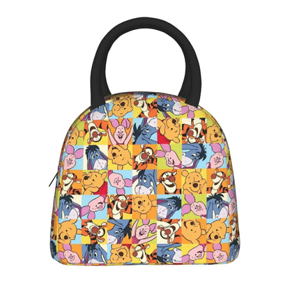 Anthropomorphic Teddy Bear Happy Insulated Lunch Bags Large Winnie The Pooh Reusable Thermal Bag Lunch Box Tote Work  Outdoor