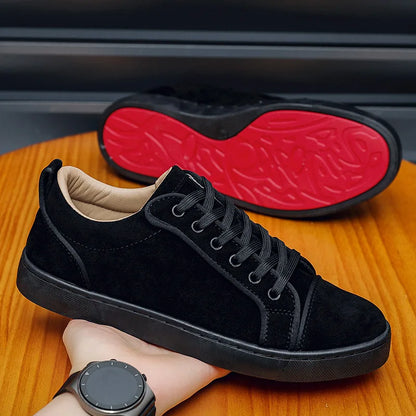 2026 New Trendy Round Toe Men Casual Flats Comfortable Non Slip Hard Wearing Sport Shoes Cross Tied Concise Lightweigh Sneakers