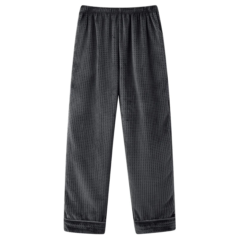 Thick Flannel Men's Plaid Trousers Big Yards Warm Sleep Pants Mens Pajamas Pants Bottoms Sleepwear Pajama for Men Pijama Hombre