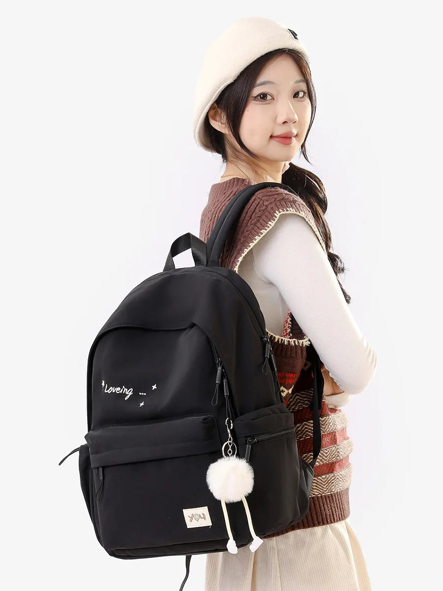 2026 Female Fashion High-Capacity Waterproof College Backpack Trendy Women