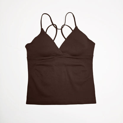 NCLAGEN Vision Twist Front Longline Top Women's Seamless Thin Straps Yoga Gym Workout Vest Running Tank Tops Fitness Clothing