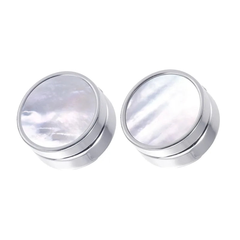 Fashion Round Cuff Link Banquet Wedding Men's Cufflinks Luxulry Jewelry Shirt Cover Buttons Clothing Decoration Accessories