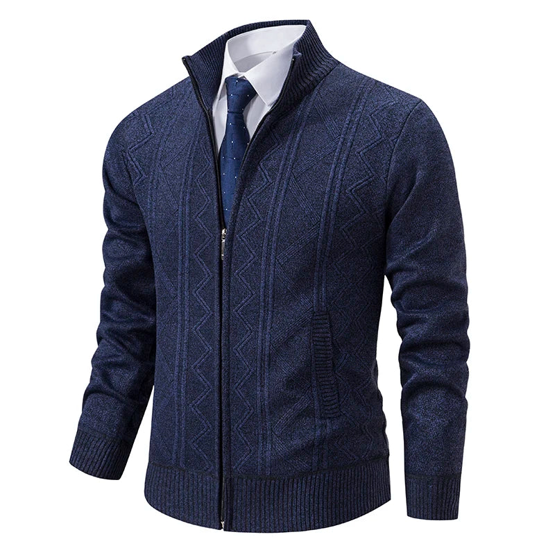 2025 New Men's Sweaters Autumn Winter Warm Zipper Cardigan Sweaters Man Casual Knitwear Sweatercoat male clothe