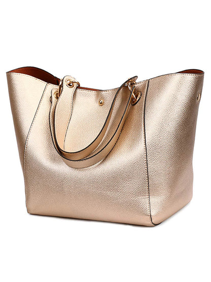 Women Large Tote Bag PU Leather Waterproof Handbags Shoulder Bag Women's