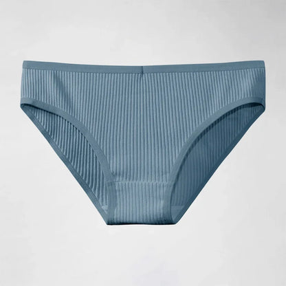 Women's pure cotton underwear women's comfortable breathable striped 100% cotton crotch briefs mid-waist simple girl underpants