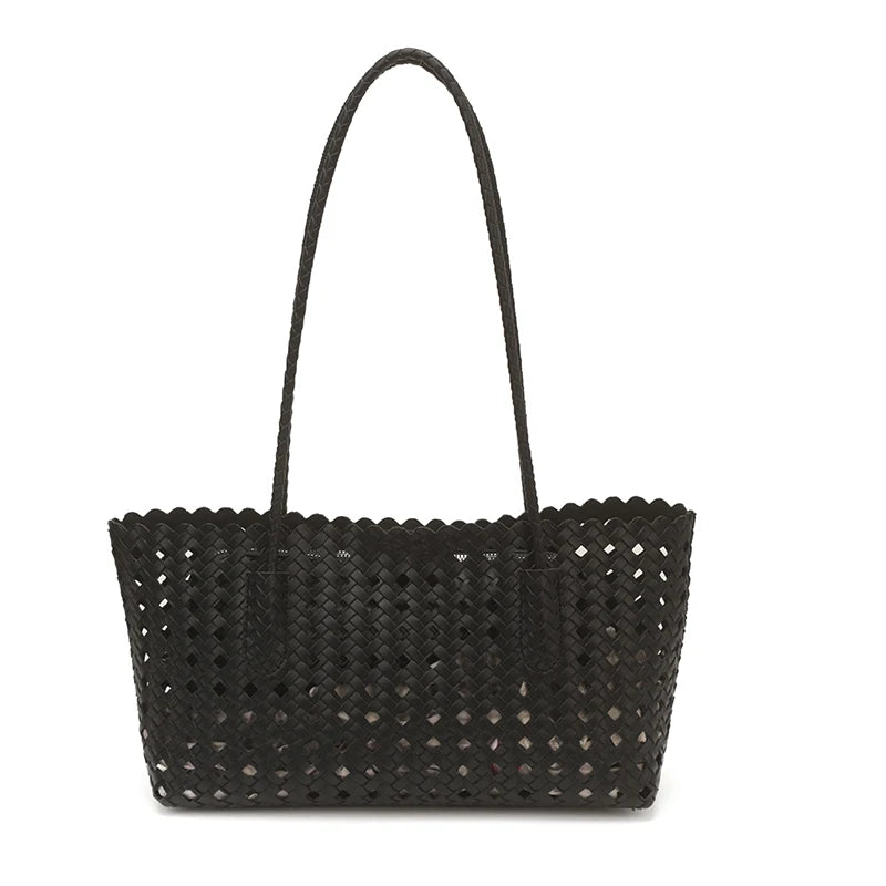 Fashion woman shoulder bags for women 2026 brand luxury designer bag female totes purses ladies woven shoulder handbag summer