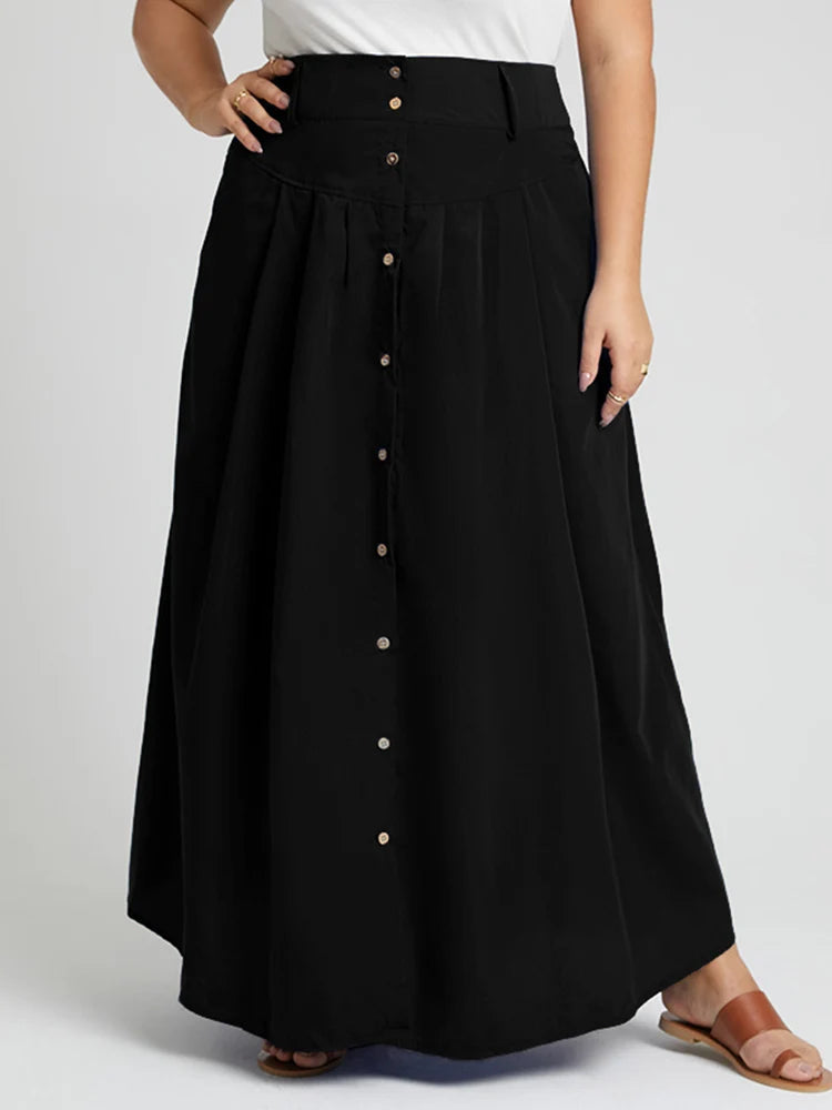 ZANZEA Cargo Skirts Elegant Women Evangelical Faldas  Mujer Office Lady High Waist Saias Summer 2024 Casual Buttons Up Jupes