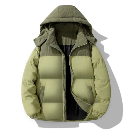 Corduroy Padded Jacket Men's Winter Trend Loose Color Matching Padded Jacket Men's Jacket Men Jacket Winter Jacket Men