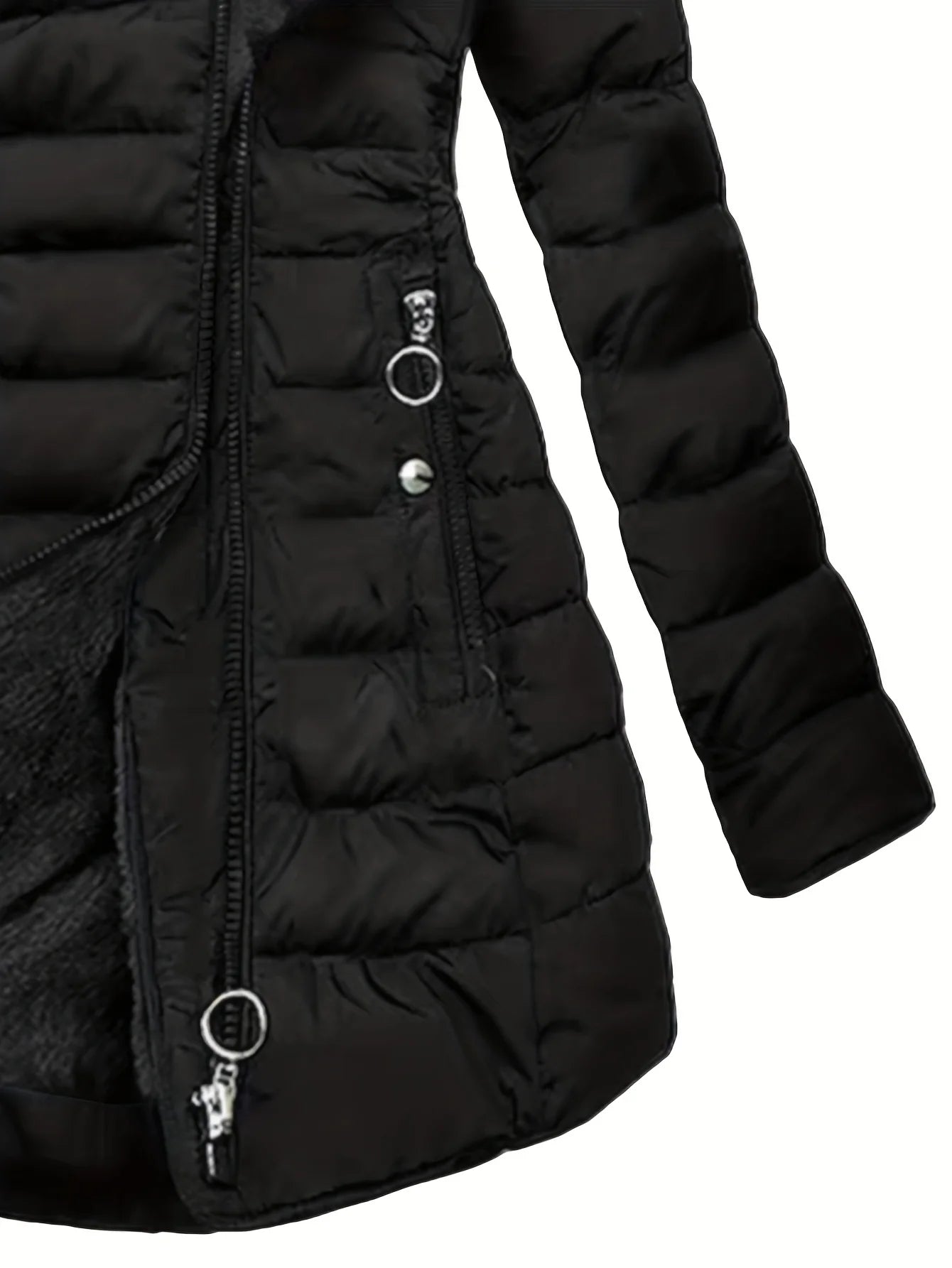 SQ25033006 Directional Warm and Elegant Specialized Cotton Jacket for Women with Zippered Fit Long Sleeve Cotton Outerwear Hoode