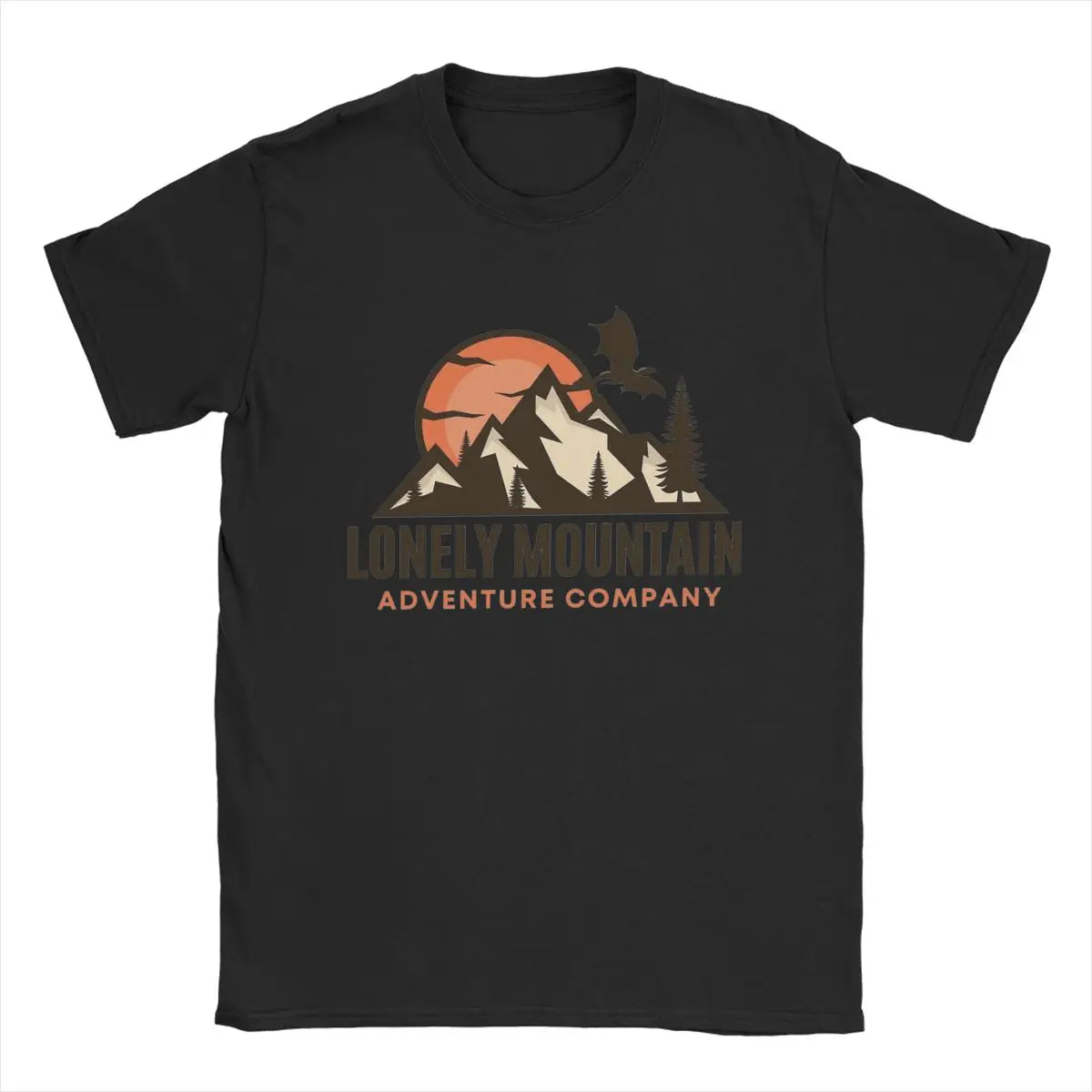 Lonely Mountain Adventure Company L-Lords Of The R-Rings T Shirt for Men Pure Cotton Vintage T-Shirt O Neck Tee Shirt Clothing