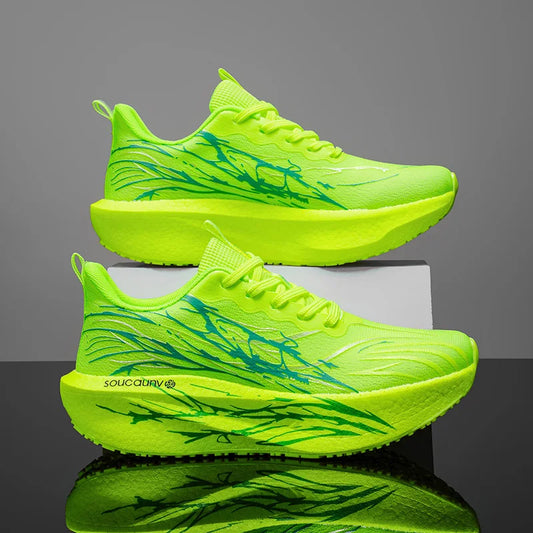 Marathon Running Shoes Men Carbon Board Speciality Sports Breathable Lightweight Women's Comfortable Athletic Nonskid Sneakers