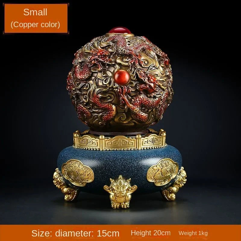 Attract Wealth Dragon Nine Turns Qiankun Tripod Ornaments Home Living Room Store Opening Gift