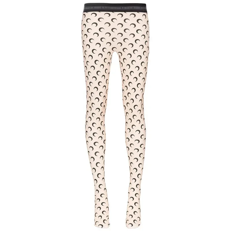 Fashionable Women Printed Elastic Jumpsuit Summer Casual Seamless Tight Thin Women\'s High Waisted Leggings