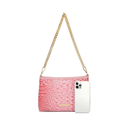 Women Outdoor Daily Shoulder Clutch Pouch Detachable Glossy Chain Strap Crossbody Bag Lightweight Multi Compartment Carry Pack