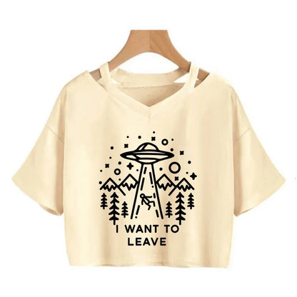 2000s Y2k Print Women Tee Shirt Harajuku Gothic Cropped Mange Tshirt Funny Graphic T-shirt Korean Style Casual Crop Tops Female