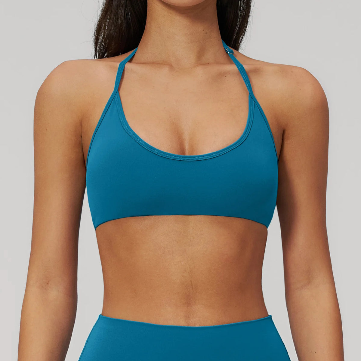 High Intensity Sports Bra Women Hanging Neck Top High Support Push-up Open Back Gym Wear Fitness Bra Yoga Bra Workout Underwear