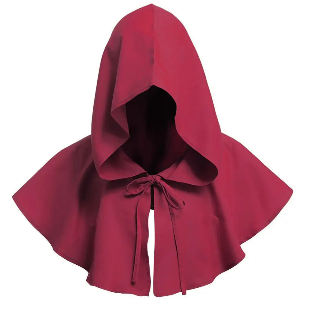 Fancy Party Multipurpose Adult Carnival Witch Wizard Unisex Party Coat Short Cloak Hooded Cape Hooded Cloak