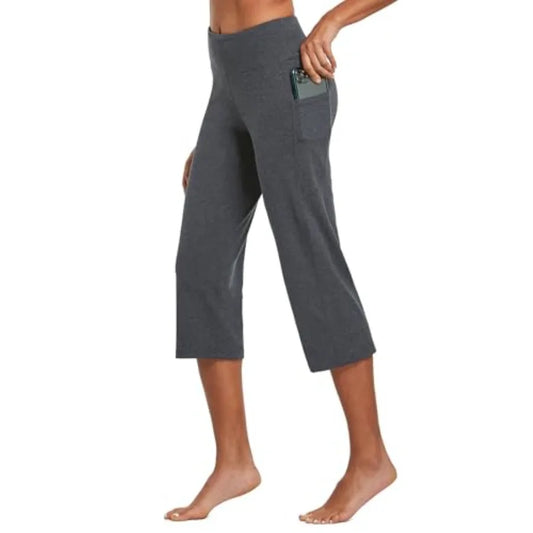 Women's 21" Capri Pants with Pockets, High Waist Tummy Control Yoga Leggings for Summer Workout
