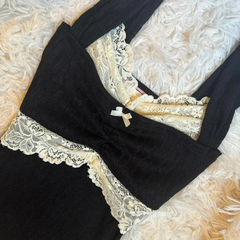 00s Retro Y2k Cottage Crop Top Coquette Clothes 90s Vintage Cutest Lace Trim Camis Women Aesthetic Grunge Slim Fit Milkmaid Vest