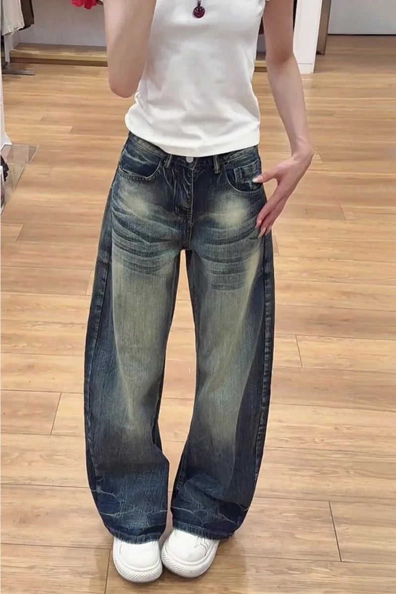 American Style Faded Denim Jeans