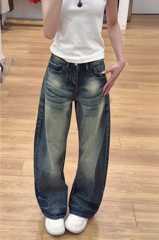American Style Faded Denim Jeans