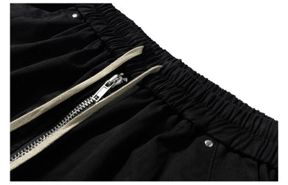 2025 Dark RO Style Drawstring Multi-pocket Tooling Shorts Men's Niche Casual Loose Straight Five-point Pants