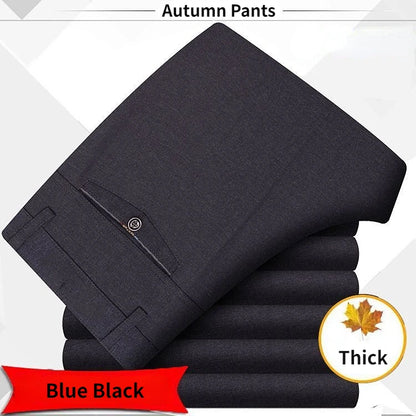 High-Quality Men's Suit Pants Classic Summer Spring Pants High Waist Autumn Trousers