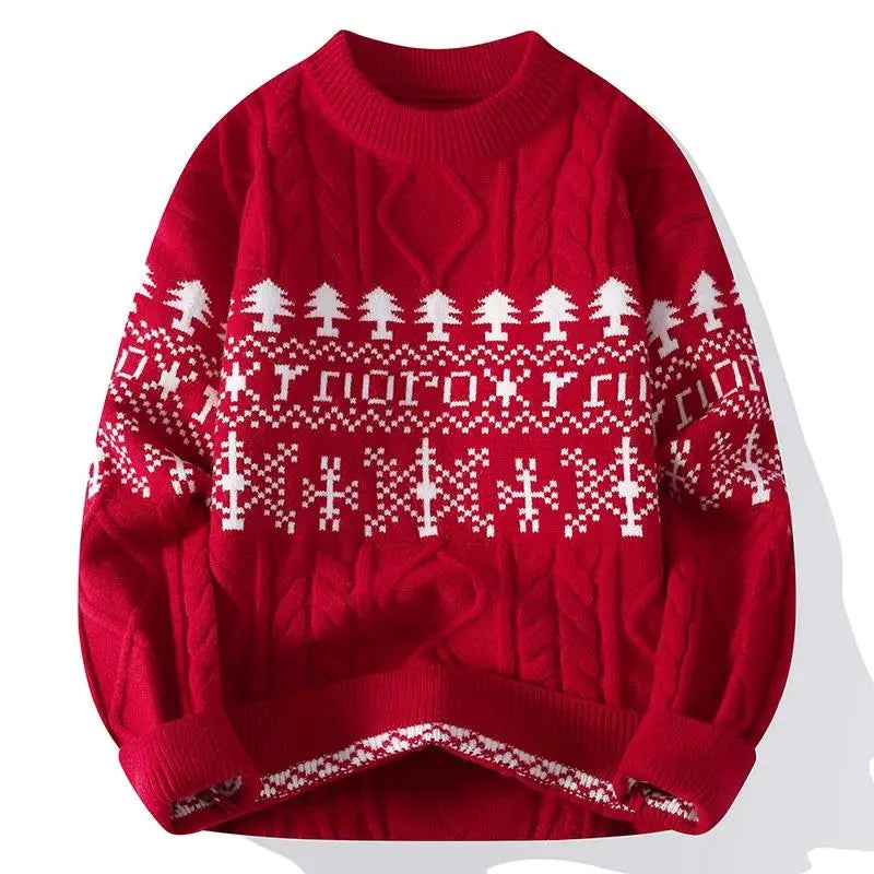 Legible Autumn and Winter Casual Sweaters Men Round Neck Collar Knitted Pullovers Male Loose Sweater Man