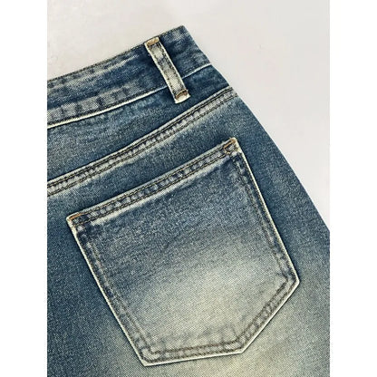 Shorts Female 2000s Jeans Women Jeans Denim Shorts Y2K Retro Slant Pocket Casual Wide Leg