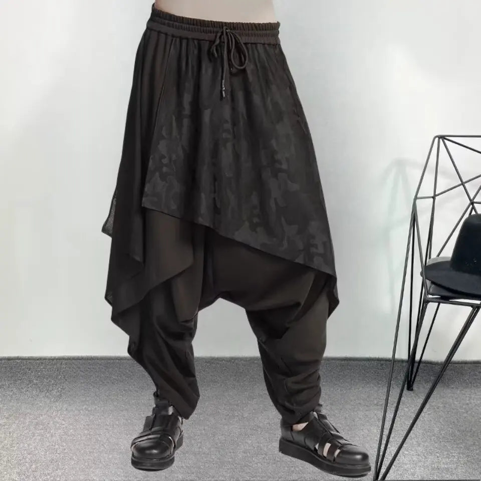 Vintage Trousers Women Men Neutral Loose Culottes y2k Gothic Wide Leg Pants Skirt New Oversize Harajuku Creative Pants