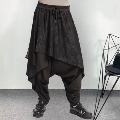Vintage Trousers Women Men Neutral Loose Culottes y2k Gothic Wide Leg Pants Skirt New Oversize Harajuku Creative Pants