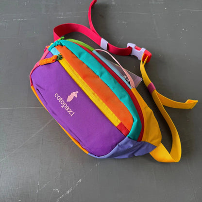 Color Block Spliced Nylon Fanny Pack Adjustable Strap Lightweight Crossbody Waist Bag Outdoor Hiking Travel Portable Chest Bag Multi Color Sling Belt Bag