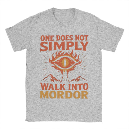 One Does Not Simply Walk Into Mordor Eye of Sauron L-Lords Of The R-Rings T-Shirts Men Pure Cotton Tees T Shirts 4XL Clothes