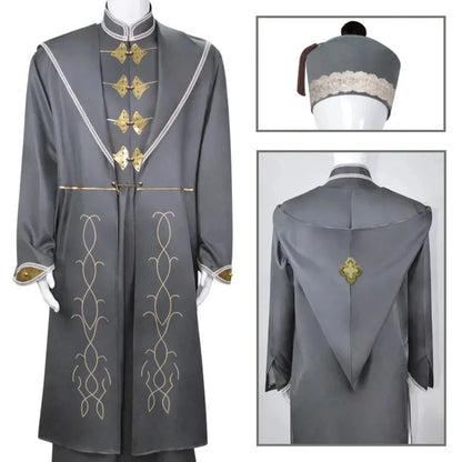 New Magic School Professor Dumbledore Cosplay Costume Adult Unisex Cloak Hat Suit Carnival Costumes Outfit