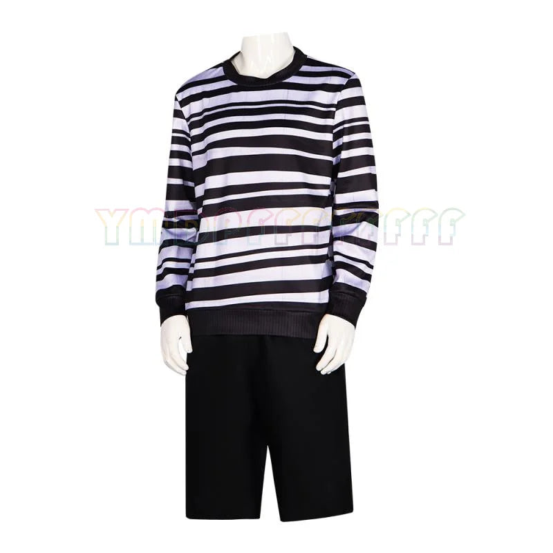 Anime Brother's Disguise Stripe Set Top Pants Halloween Easter Fantasy Carnival Party Gift