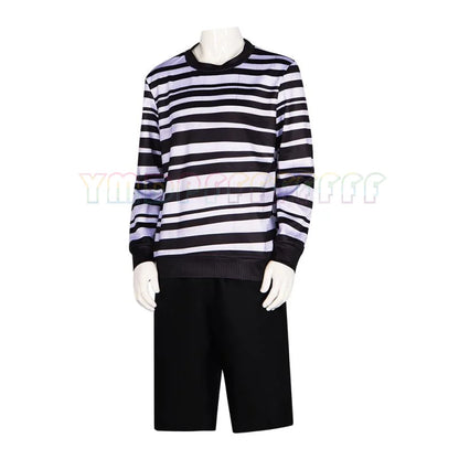 Anime Brother's Disguise Stripe Set Top Pants Halloween Easter Fantasy Carnival Party Gift
