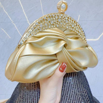 New Clutch Rhinestone Evening Women Bags Chain Slanting Bag