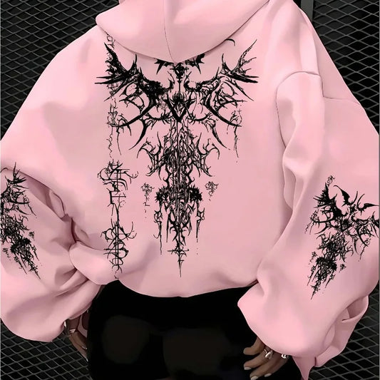 American Gothic Women's Hoodie for Autumn and Winter, New Casual and Fashionable, Suitable for Both Men and Women's Street Wear