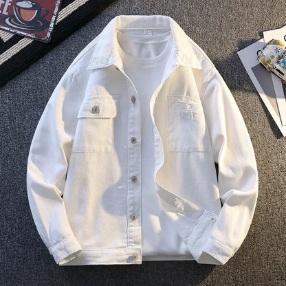 Man Coat Classic Denim Jackets For Man Relaxed Fit Streetwear Lightweight Comfortable Modern Design