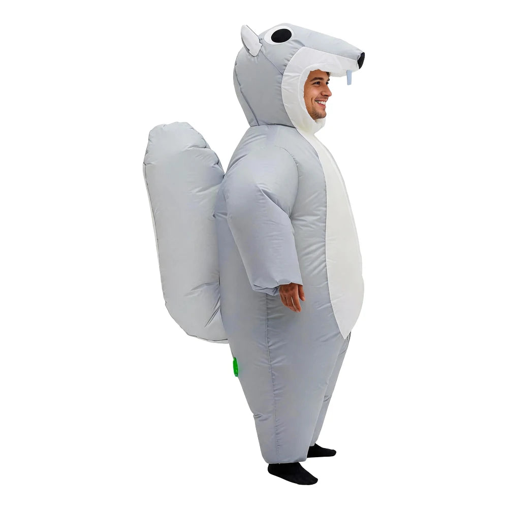 Cartoon Squirrel Inflatable Costume Mascot Adult Parade Character Cosplay Animal Halloween Party Event Set