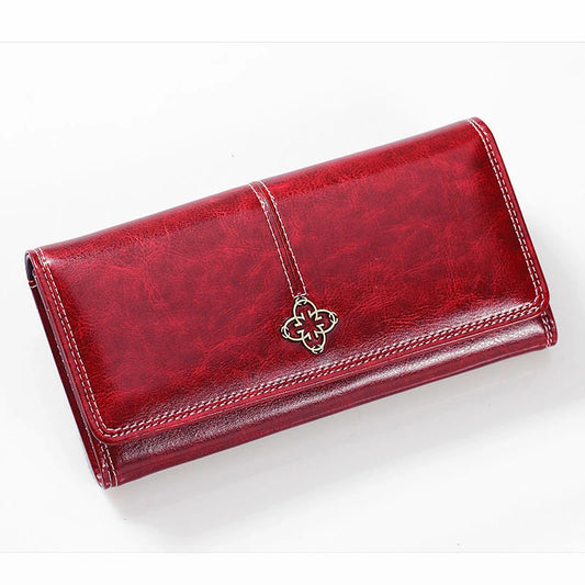 Women's Leather Wallet	Woman Luxury Long Wallets Fashion Women Purses Money Bags 2022 Handbags Women's Purse Cards Holder