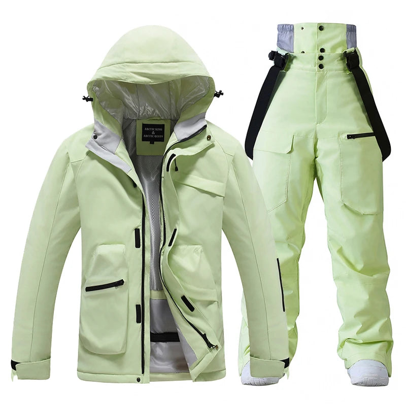 New, Men's and Women's Ski Suit Sets, Waterproof, Snow Costume, Ski Jacket and Pant Set, Outdoor Clothing, Snowboarding, Overall
