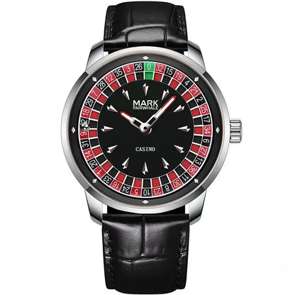 Mark Fairwhale Casual Leather Strap relógios masculino Quartz Fashion WristWatch Waterproof Fashion Watches for man reloj hombre
